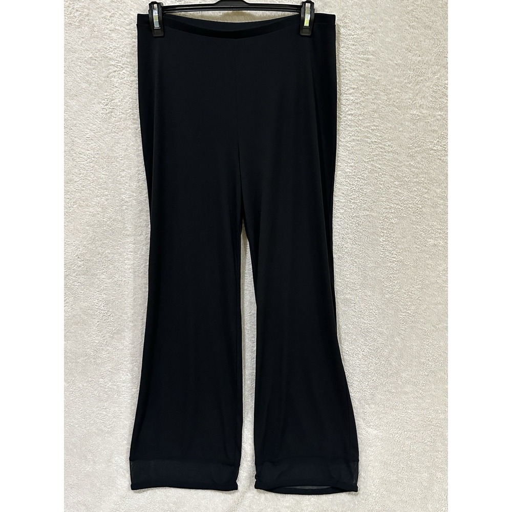 Vintage Express Black Pull On Pants Y2k Medium Mesh Bottom
